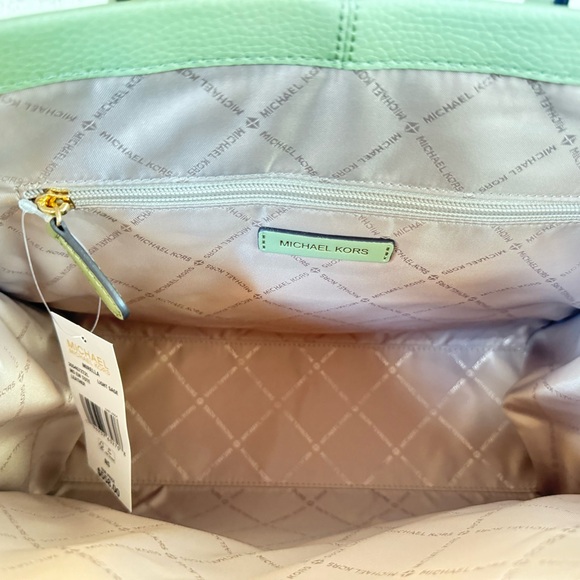Michael Kors Mirella Medium East West Tote Satchel Shoulder Bag Light Sage - Picture 9 of 14